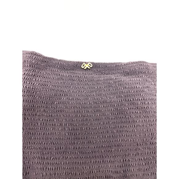 PilyQ Women's Coco Smocked Hipster Swim Bikini Bottom Brown Size Medium NWT - Picture 4 of 5